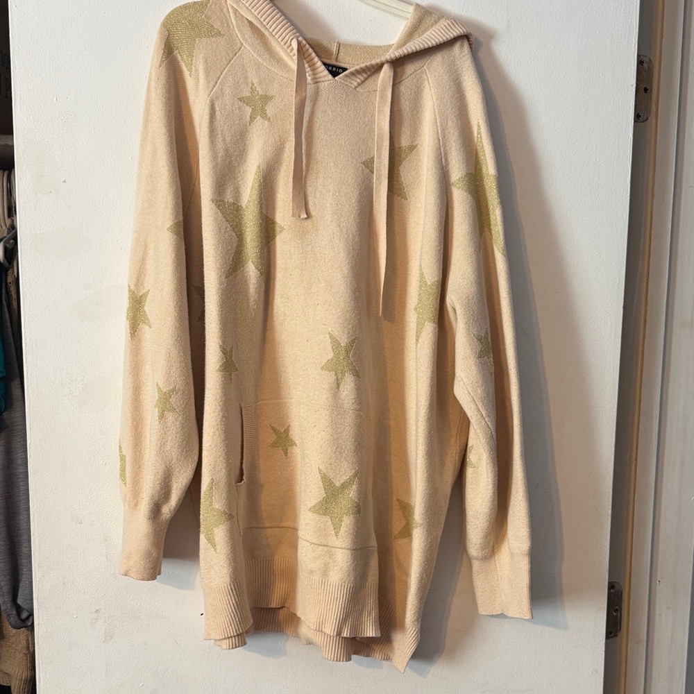 Torrid Cream and Gold Star Sweater